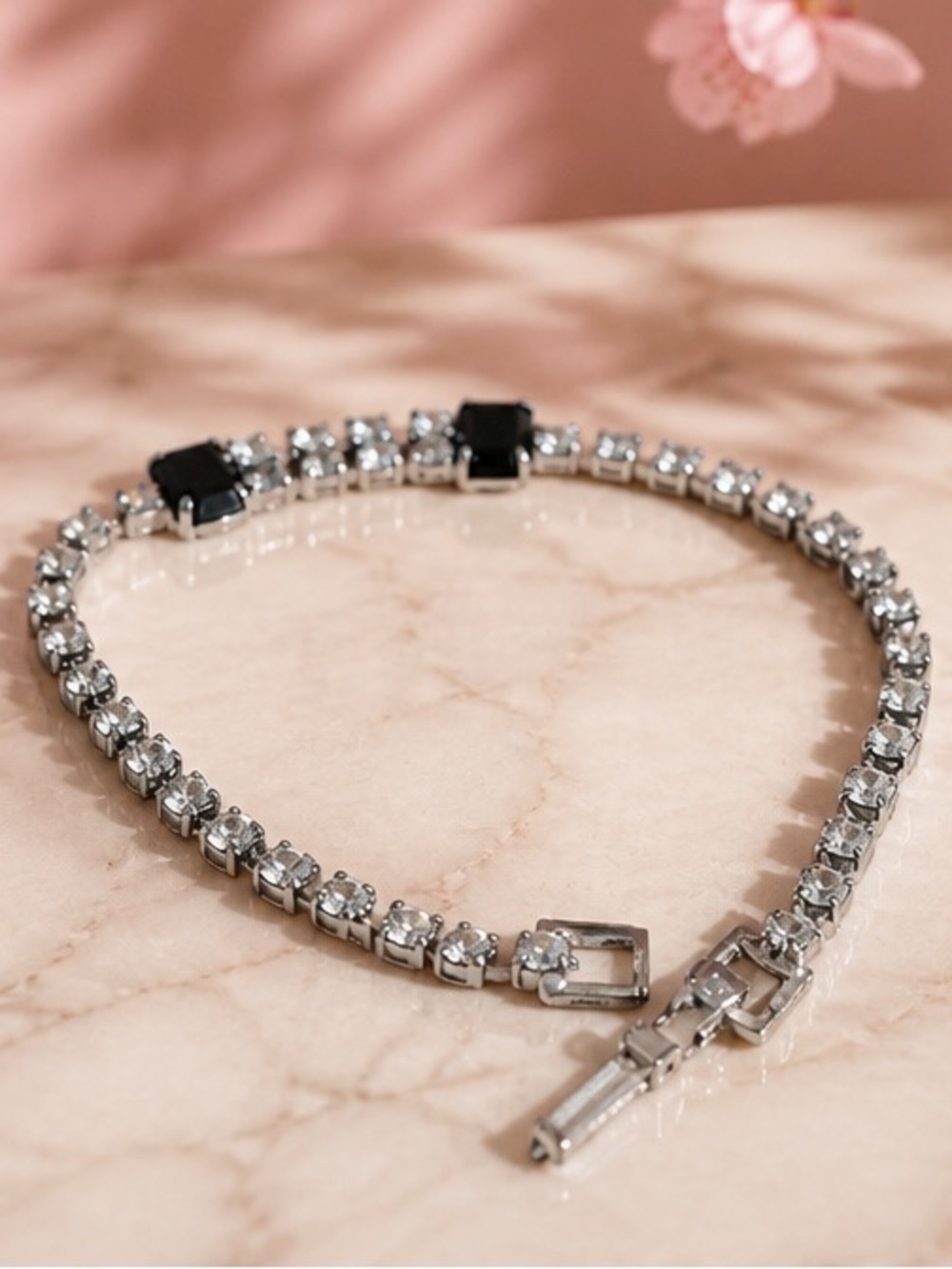 Vintage Rhinestone Tennis Line Bracelet